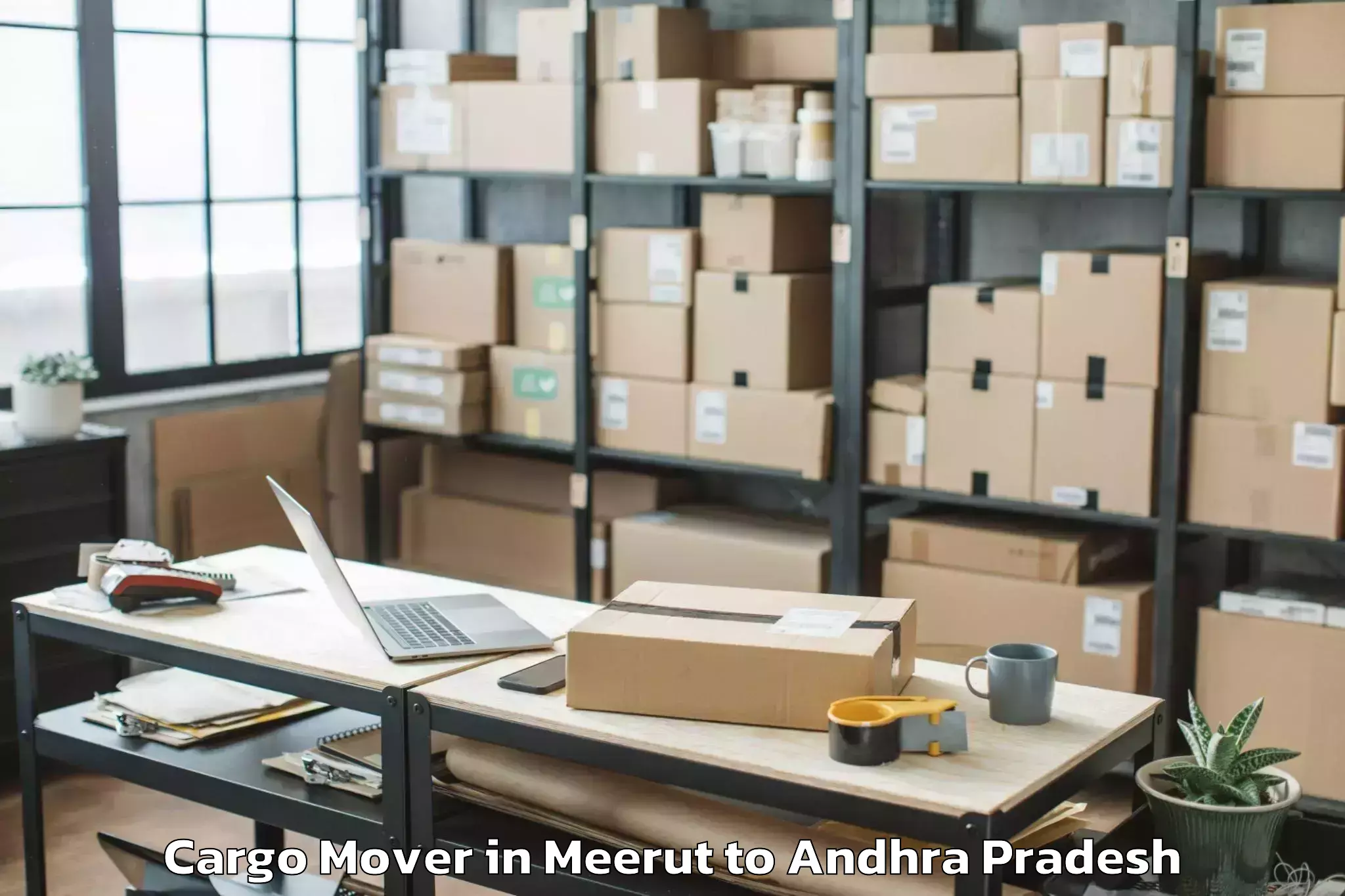 Reliable Meerut to Gudlavalleru Cargo Mover